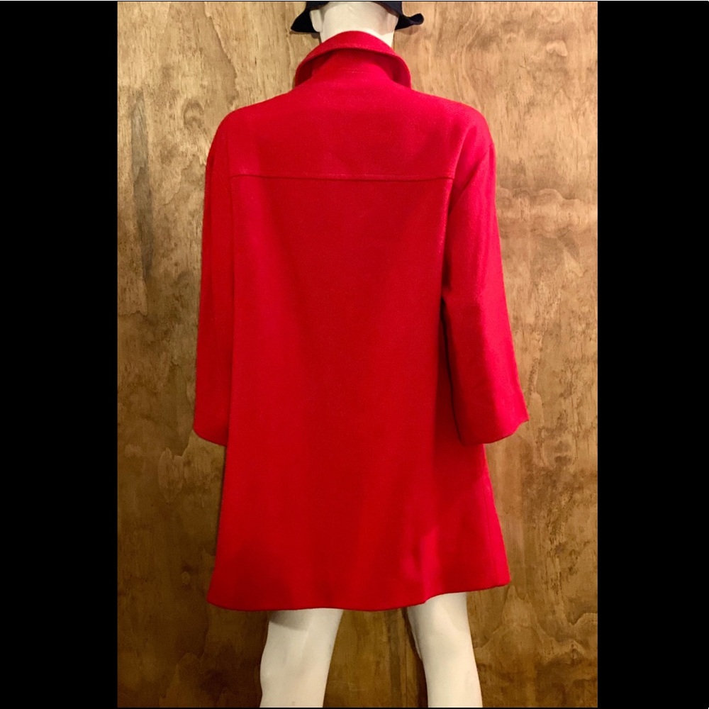 1970s Pendleton Red Wool Coat With Toggle Buttons - image 4